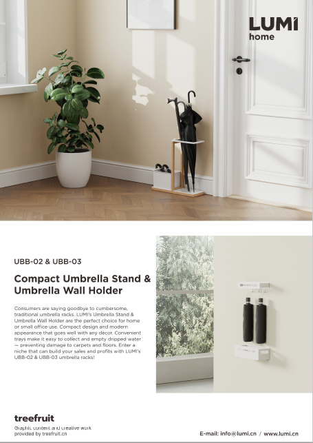 UBB-02 ＆ UBB-03-Compact Umbrella Stand ＆ Umbrella Wall Holder