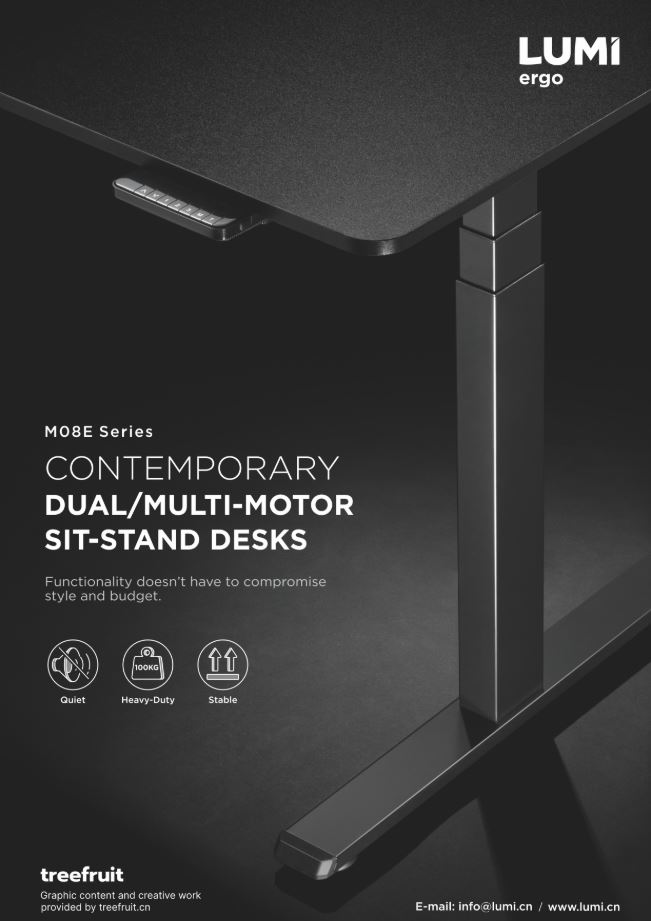 M08E Series-Contemporary Dual & Multi-Motor Electric Sit-Stand Desks