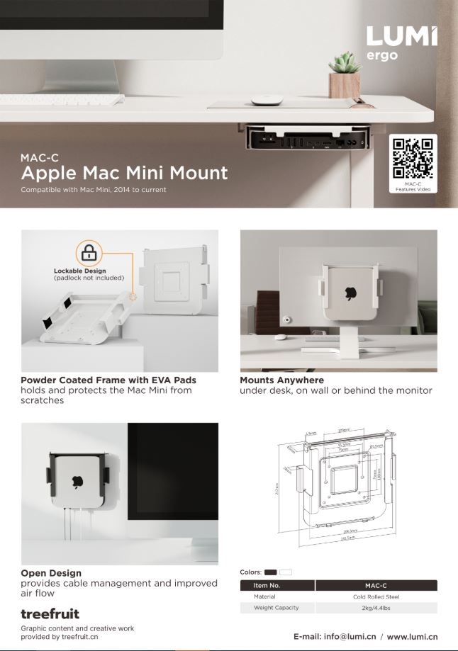 MAC-C-Apple Mac Mini Mount