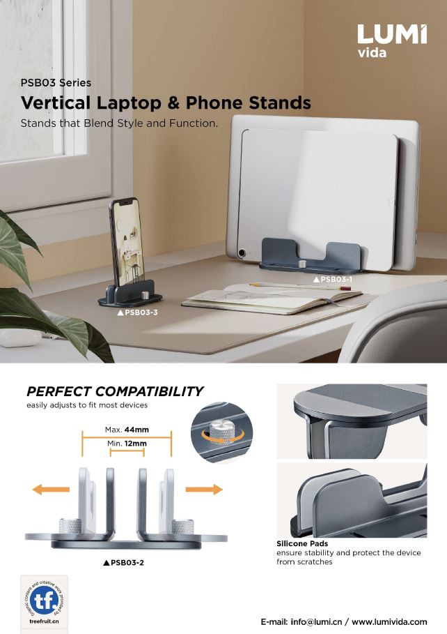 PSB03 Series Vertical Laptop & Phone Stands