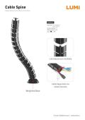 CC10-2-Cable Management Spine for Sit-Stand Desk