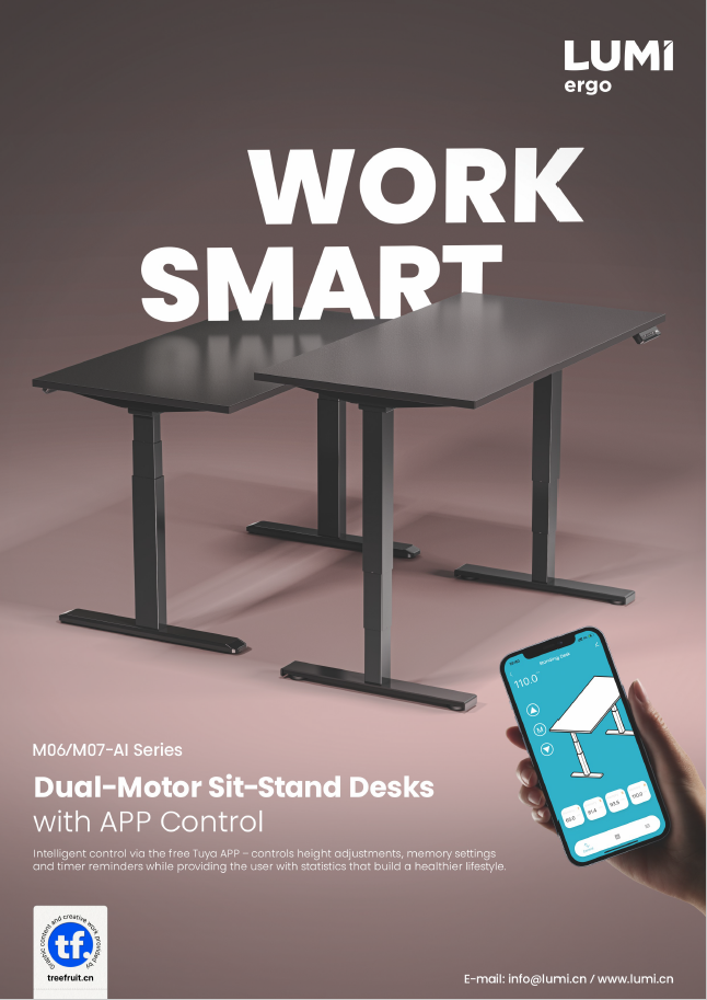 M06-AI ＆ M07-AI Series Dual-Motor Sit-Stand Desks with APP Control