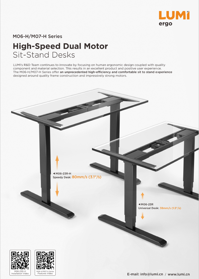M06-H/M07-H Series High-Speed Dual Motor Sit-Stand Desks