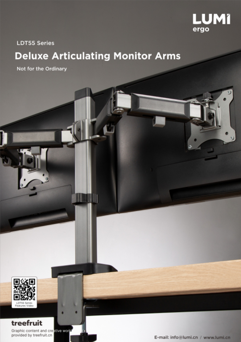 LDT55 Series-Deluxe Mechanical Monitor Arms