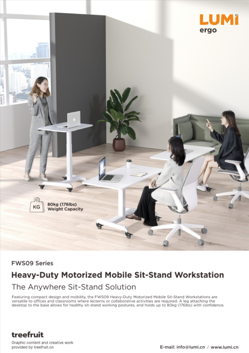 FWS09 Series Heavy-Duty Motorized Mobile Sit-Stand Workstations