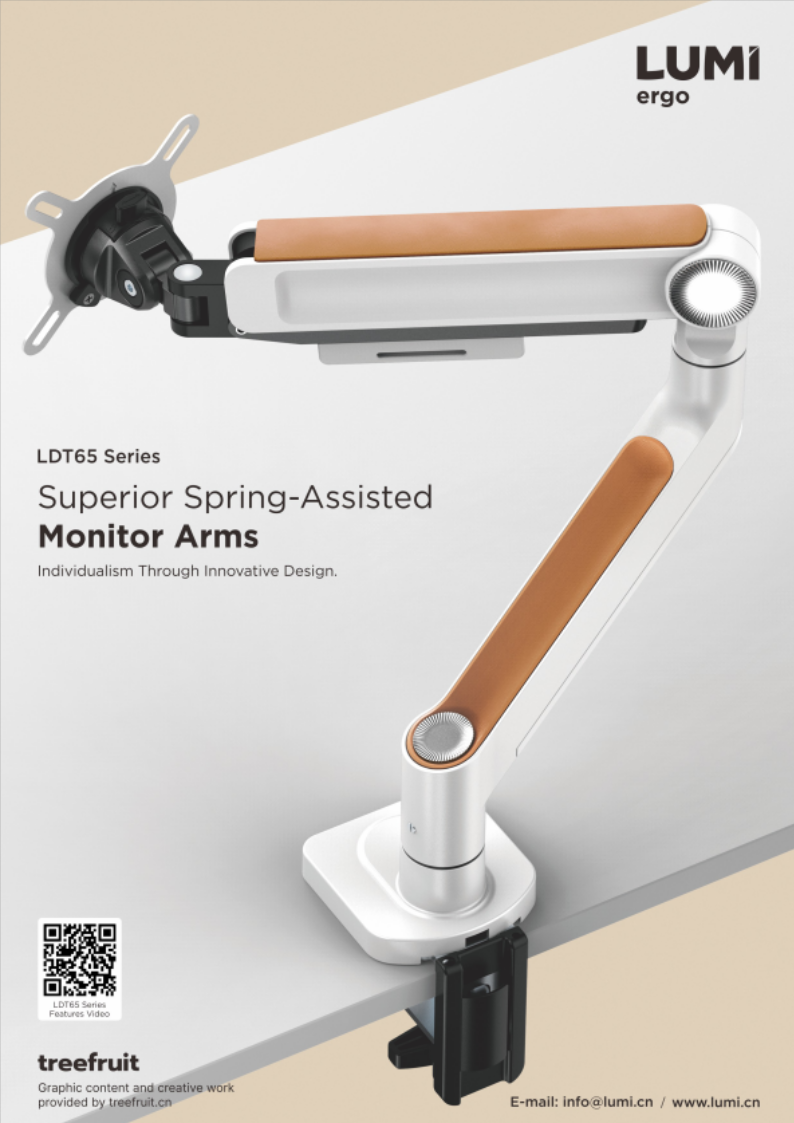 LDT65 Series Superior Spring-Assisted Monitor Arms