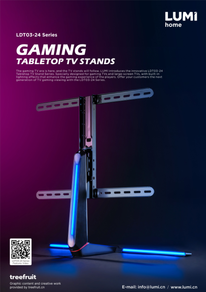 RGB Lighting Gaming Tabletop TV Stand (Large) Supplier and Manufacturer