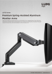 LDT53 Series-Premium Spring-Assisted Aluminum Monitor Arms