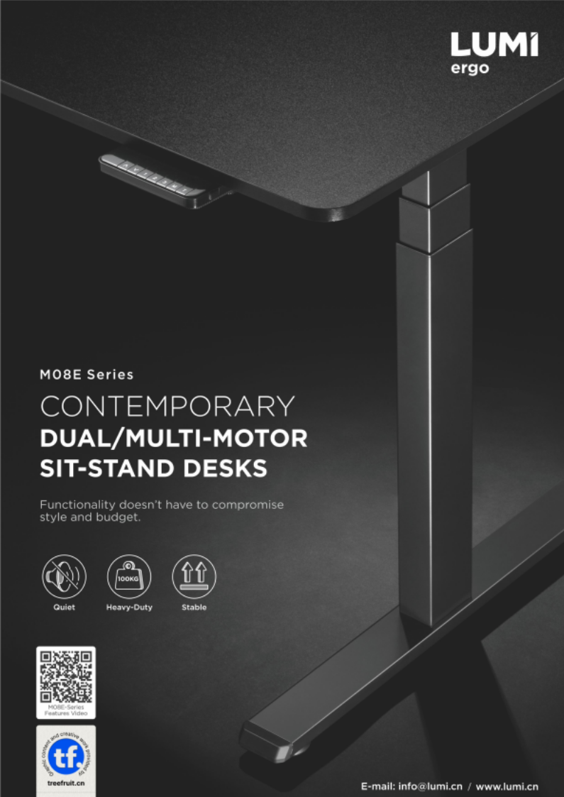 M08E Series-Contemporary Dual & Multi-Motor Electric Sit-Stand Desks