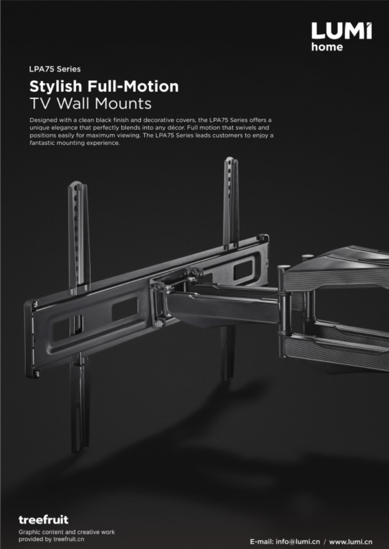 LPA75 Series Stylish Full-Motion TV Wall Mounts