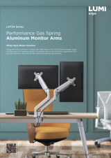 LDT34 Series-Performance Gas Spring Aluminum Monitor Arms