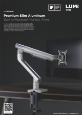 LDT49 Series-Premium Slim Aluminum Spring-Assisted Monitor Arms