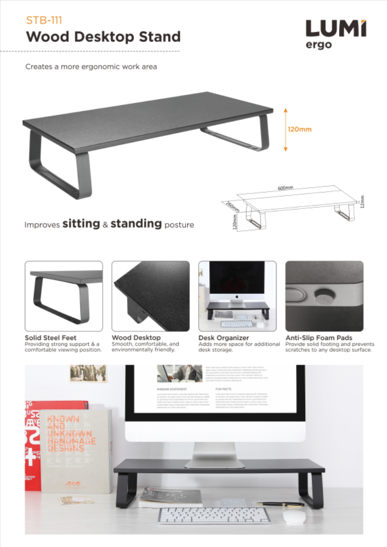 STB-111 Wood Desktop Stand