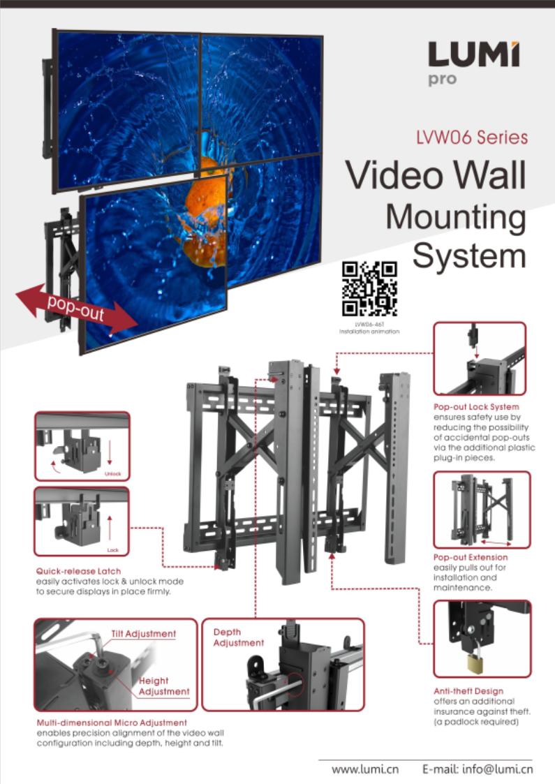 LVW06 Series Video Wall Mounting System