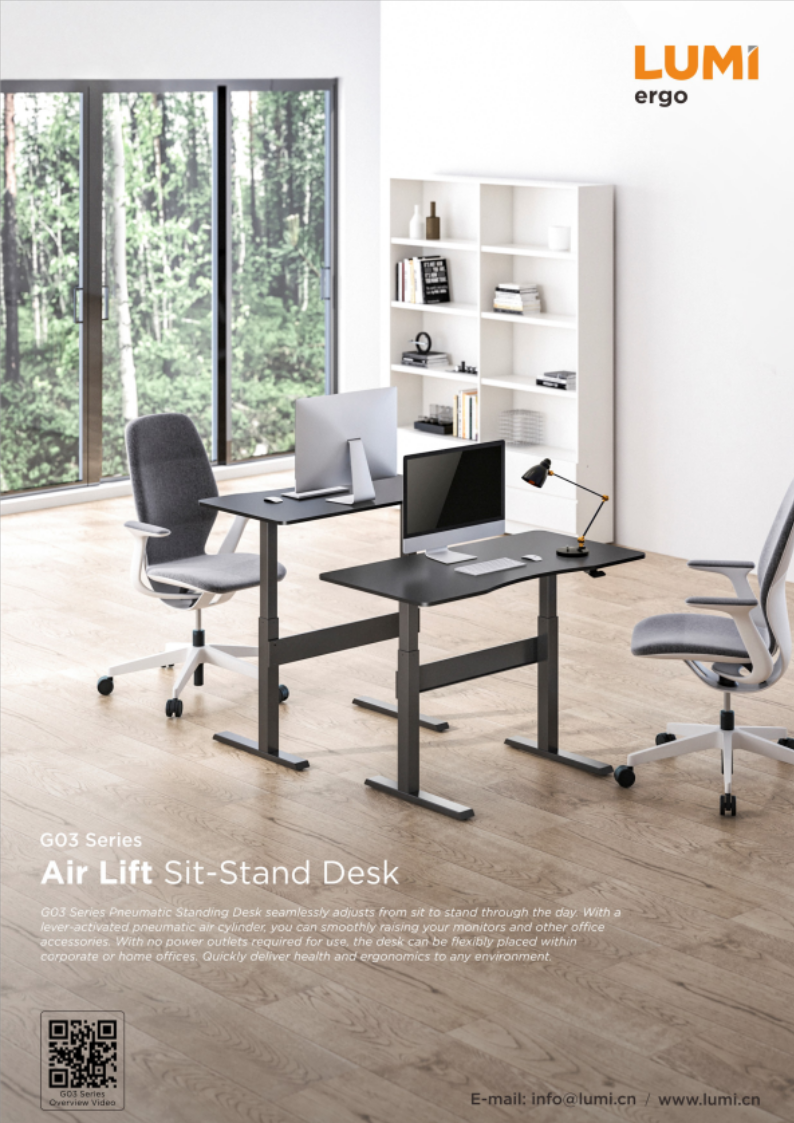 G03 Series-Gas-Spring Height Adjustable Sit-Stand Desk