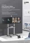TTD09-46FW-Dual Screen Video Conferencing TV Cart