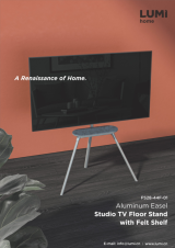 FS28-44F-01-Aluminum Easel Studio TV Floor Stand with Felt Shelf