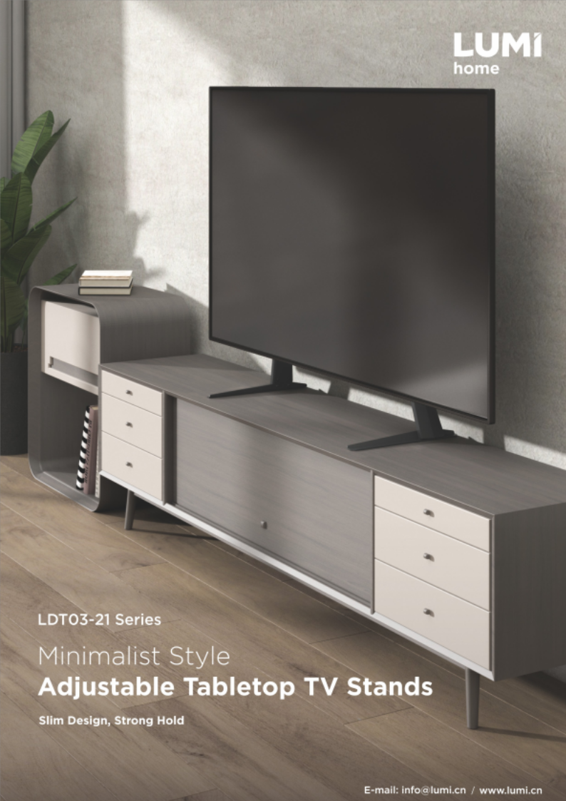 LDT03-21 Series-Minimalist Style Adjustable Tabletop TV Stands 