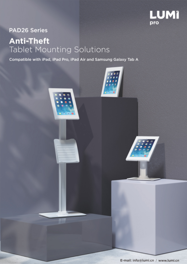 PAD26 Series-Anti-Theft Tablet Mounting Solutions