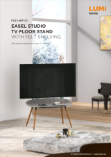 FS21-46F-01-Easel Studio TV Floor Stand with Felt Shelving