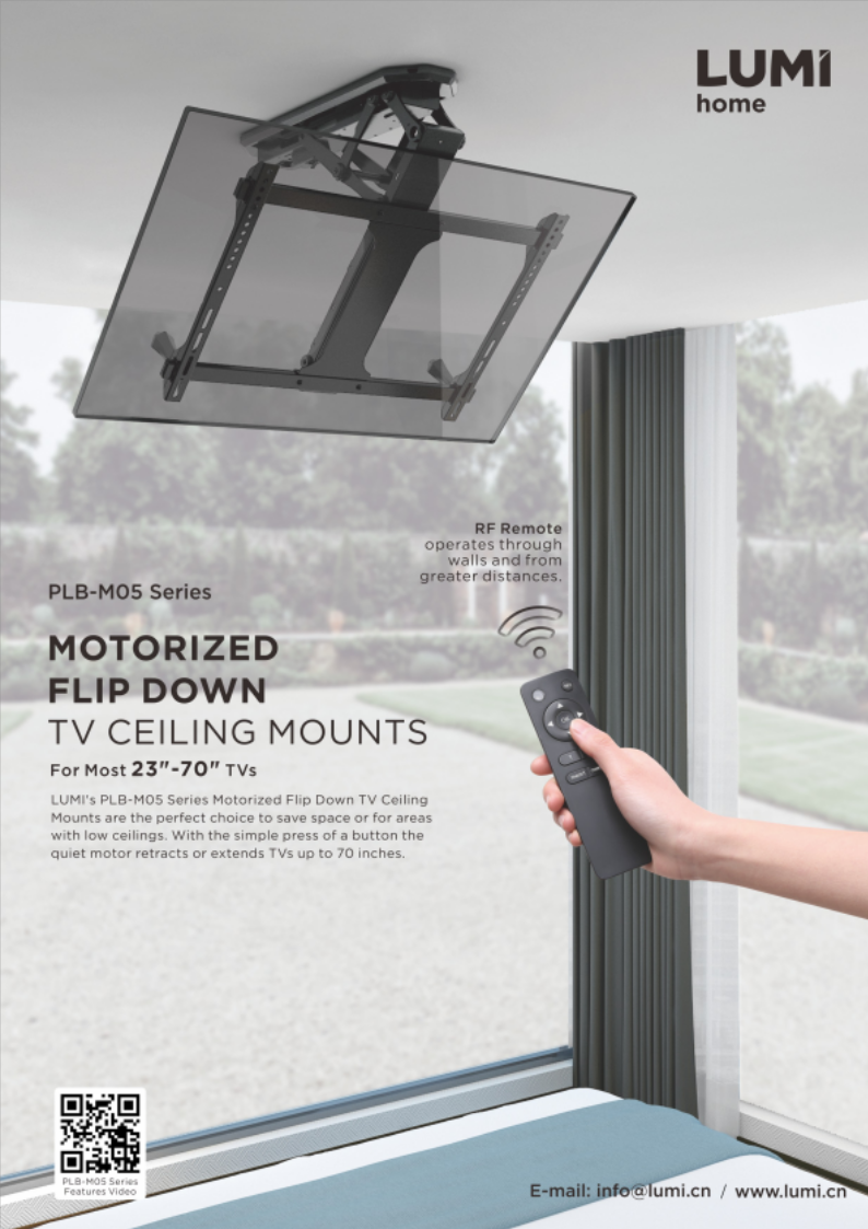PLB-M05 Series-Motorized Flip Down TV Ceiling Mounts