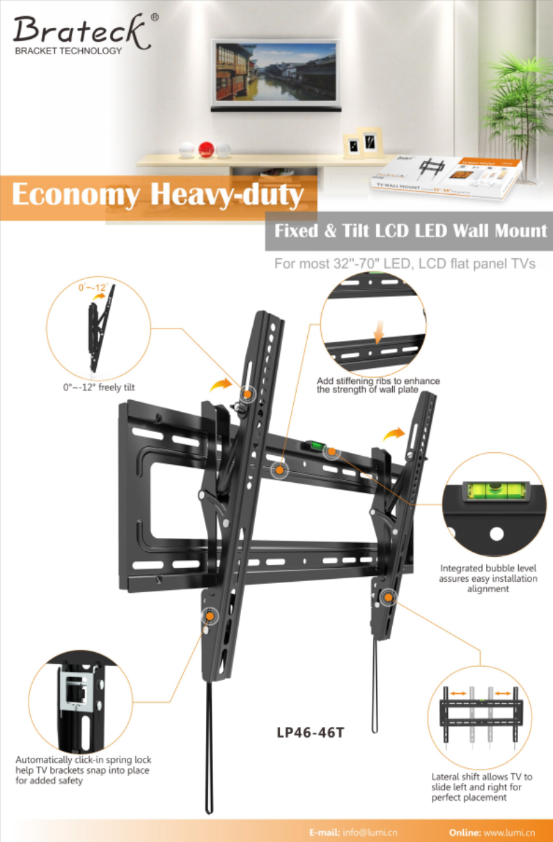 Economy Fixed Curved & Flat Panel TV Wall Mount Supplier and
