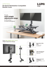 LDT21 Series-Sit-Stand Workstation Compatible Monitor Arms