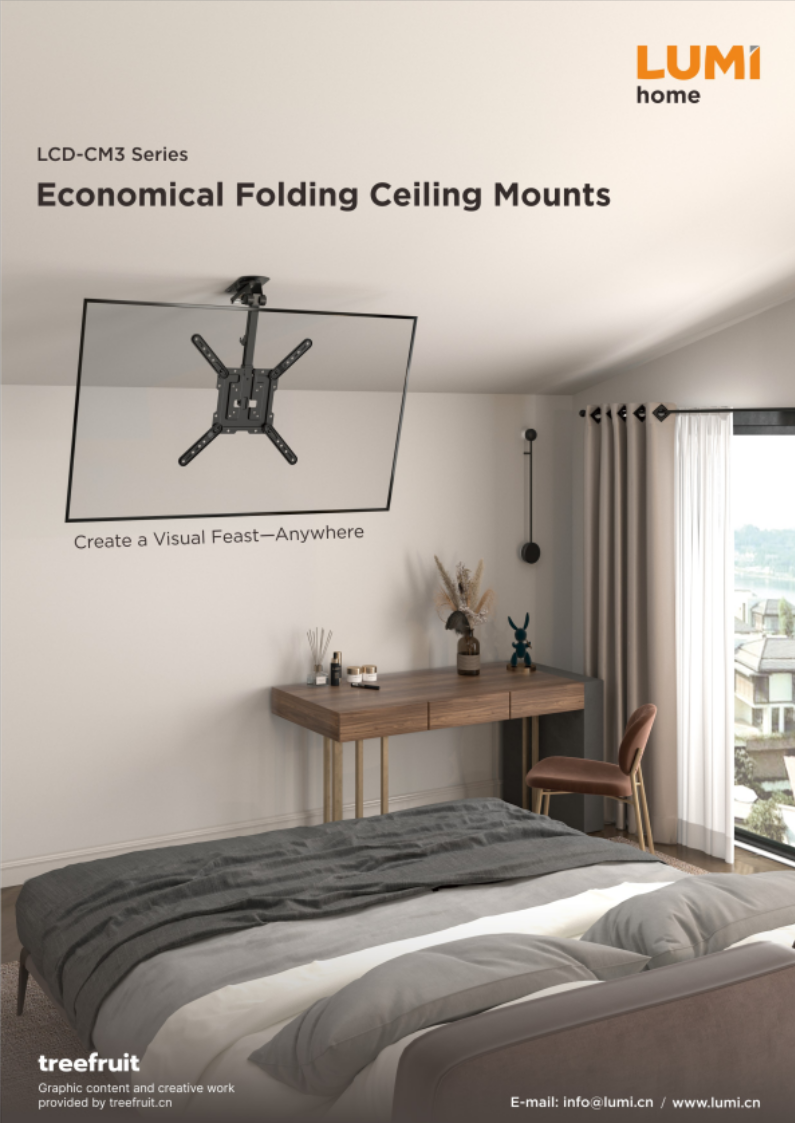 LCD-CM3 Series-Economical Folding Ceiling Mounts