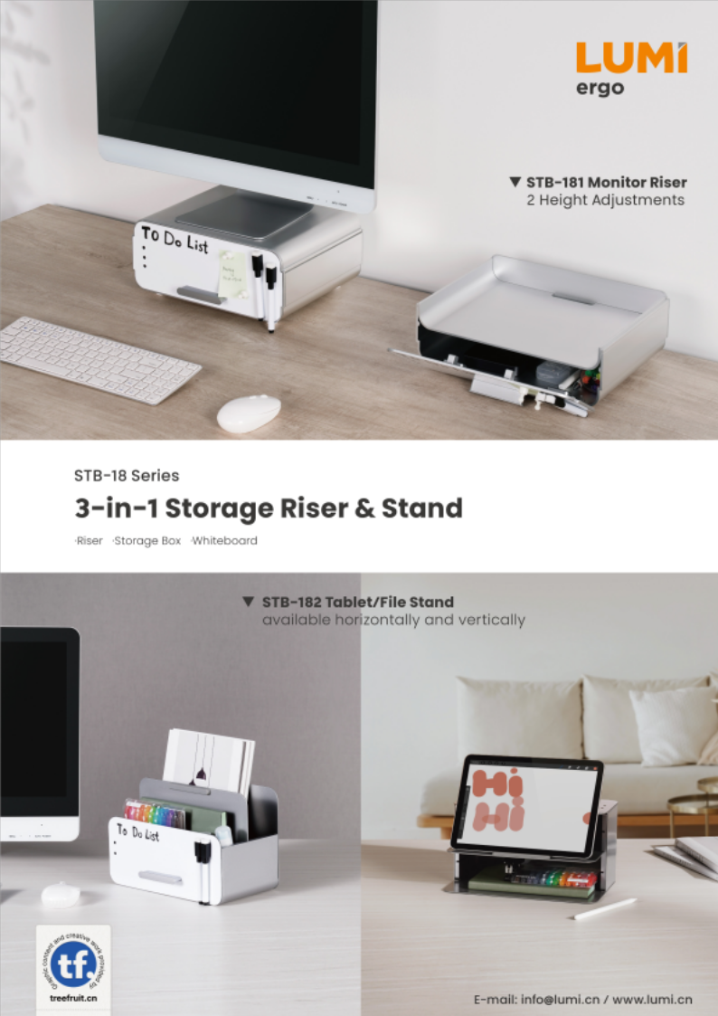 3-in-1 Storage Riser & Stand