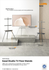 FS28 Series Easel Studio TV Floor Stands with Shelves