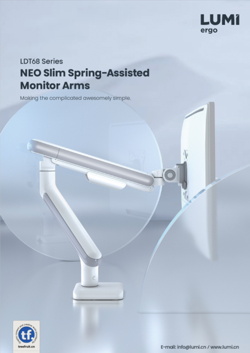 LDT68 Series NEO Slim Spring-Assisted Monitor Arms