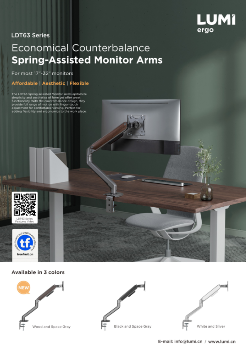 LDT63 Series-Economical Spring-Assisted Monitor Arms