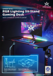 GMD06 Series RGB Lighting Sit-Stand Gaming Desks