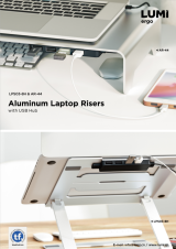 LPS03-8H & AR-44 Aluminum Laptop Risers