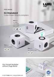 PS15 Series EU Standard Cube Power Strips & Adapter