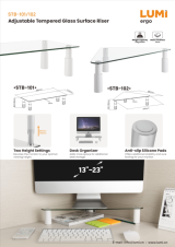 STB-101 STB-102 Adjustable Tempered Glass Surface Riser