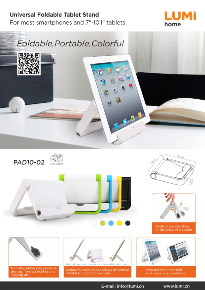 PAD10-02 Universal Foldable Tablet Stand