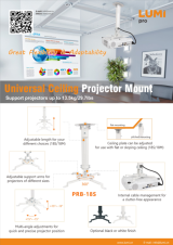 PRB-18 Series Universal Ceiling Projector Mount 