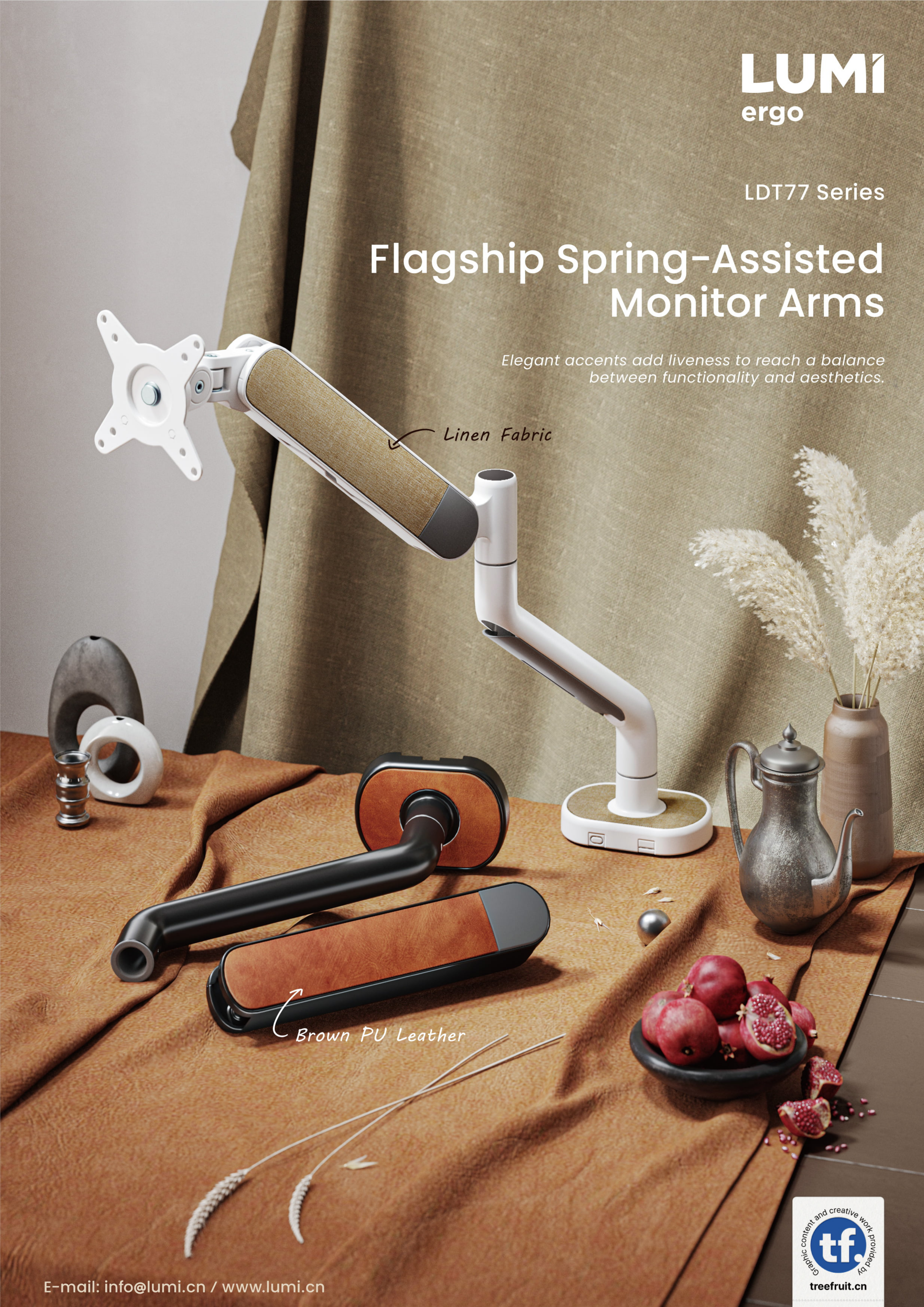 LDT77 Series-Flagship Spring-Assisted Monitor Arms