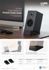 BS-70 Series Tilted Desktop Speaker Stand Pairs