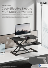DWS15E-Cost-Effective Electric X-Lift Desk Converters