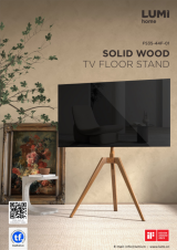 FS35-44F-01-Solid Wood TV Floor Stand