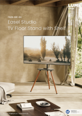 FS28-44F-04 Easel Studio TV Floor Stand with Shelf