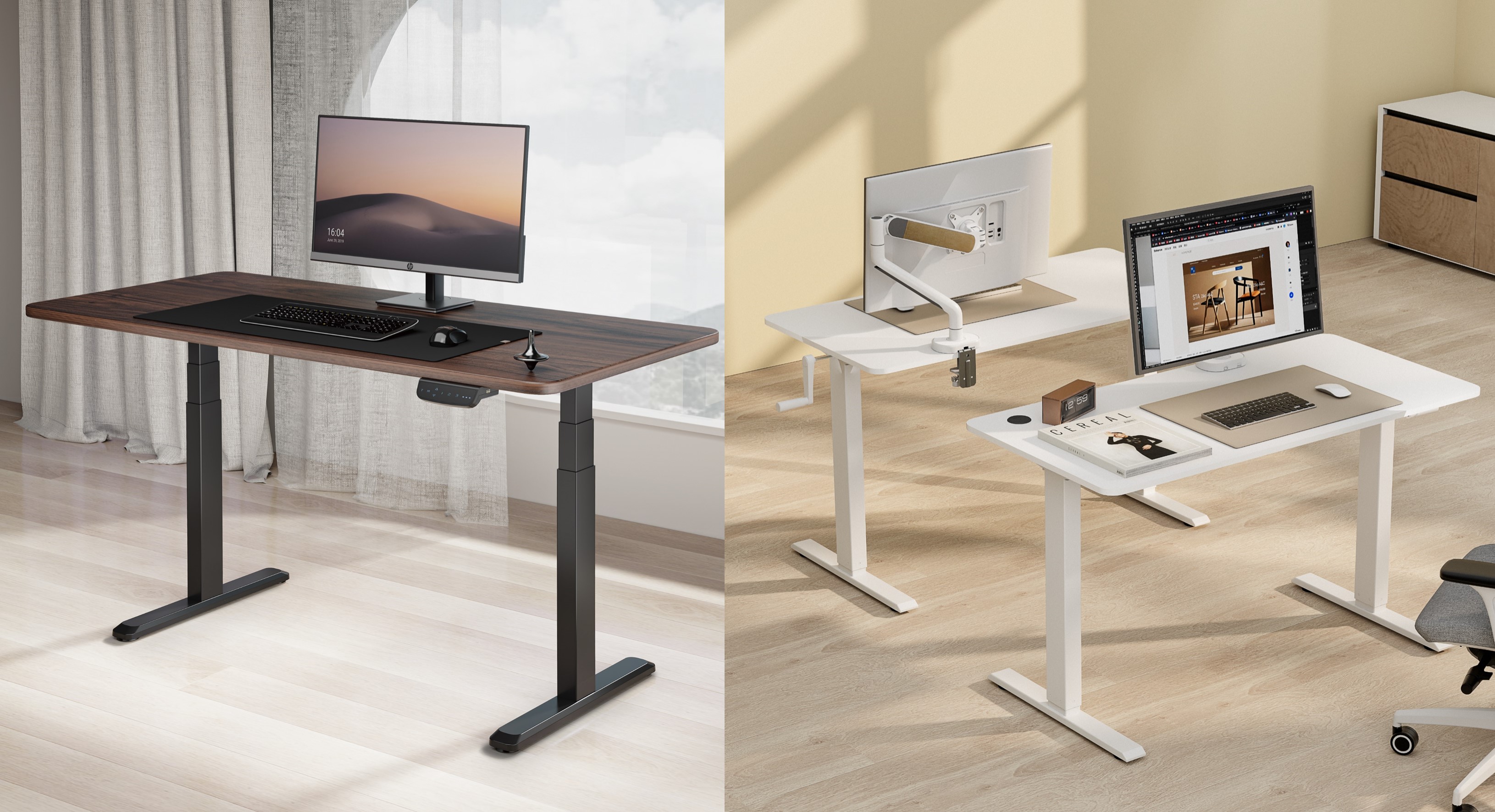 Electric Desk(M06E Series) vs Manual Desk (N12 Series)