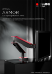 LDT51 Series-ARMOR Aluminum Gas Spring Monitor Arms 
