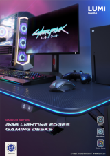 GMD08 Series-RGB Lighting Edges Gaming Desks