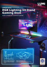 GMD06 Series RGB Lingting Sit - Stand Gaming Desks