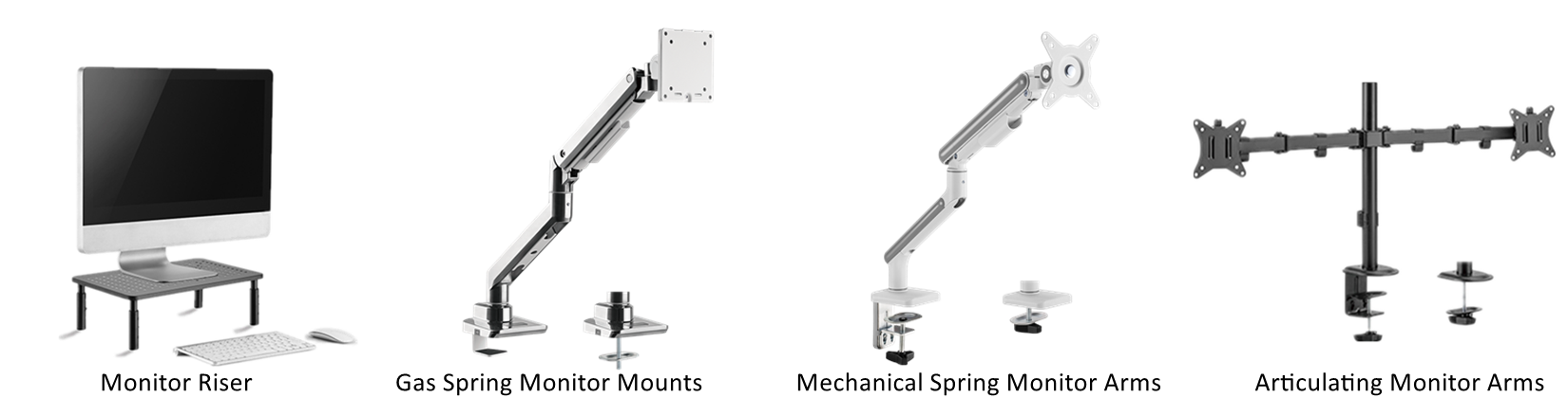 different types of monitor mounts