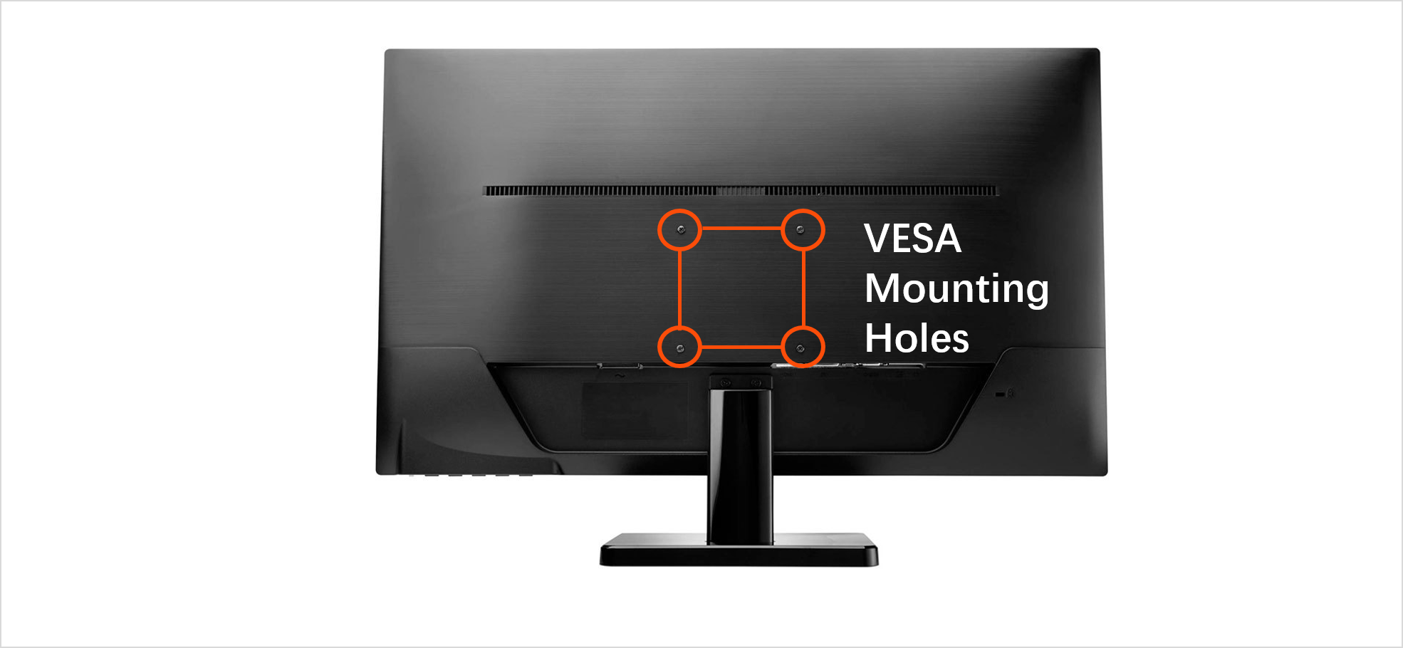 VESA Mounting Holes on the back of monitor