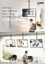 PLB-CE15 Series Cost-Effective Heavy-Duty TV Ceiling Mounts